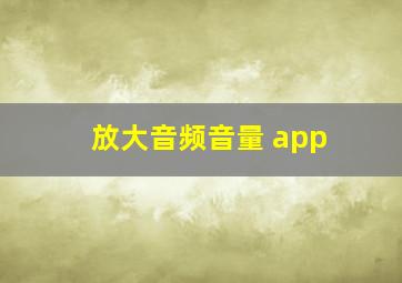 放大音频音量 app